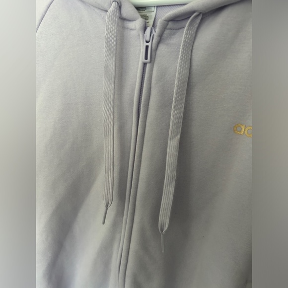 Women’s Adidas Full Zip Hoodie Sweatshirt Gold purple Large - Picture 7 of 11